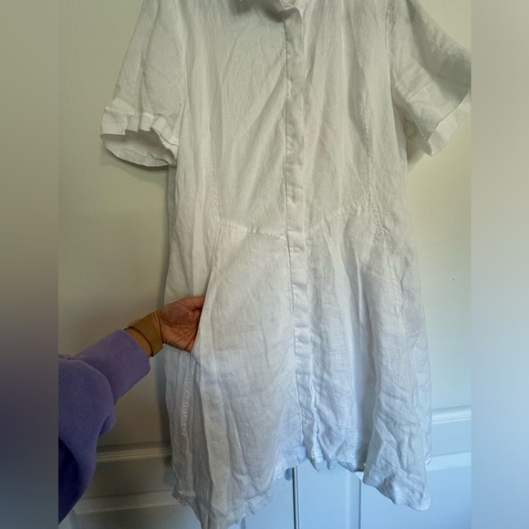 J. Jill Love Linen Button Down A Line Dress - Picture 4 of 7